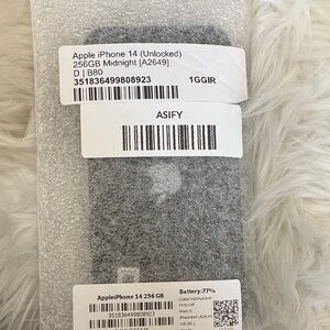 Apple iPhone 14 - Black unlocked bh 77%